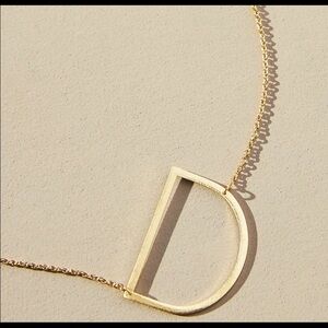 Anthropologie Block Monogram Letter Necklace